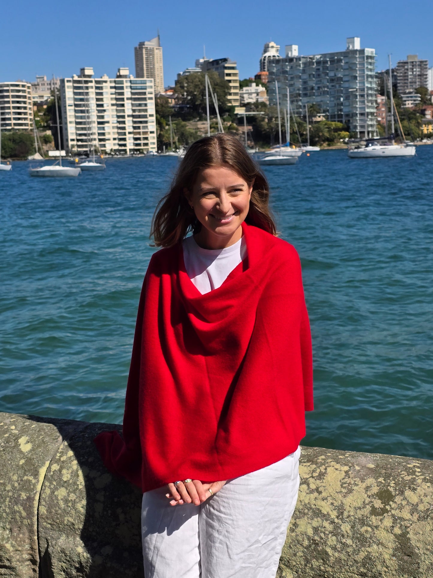 Cashmere Ponchos - Red