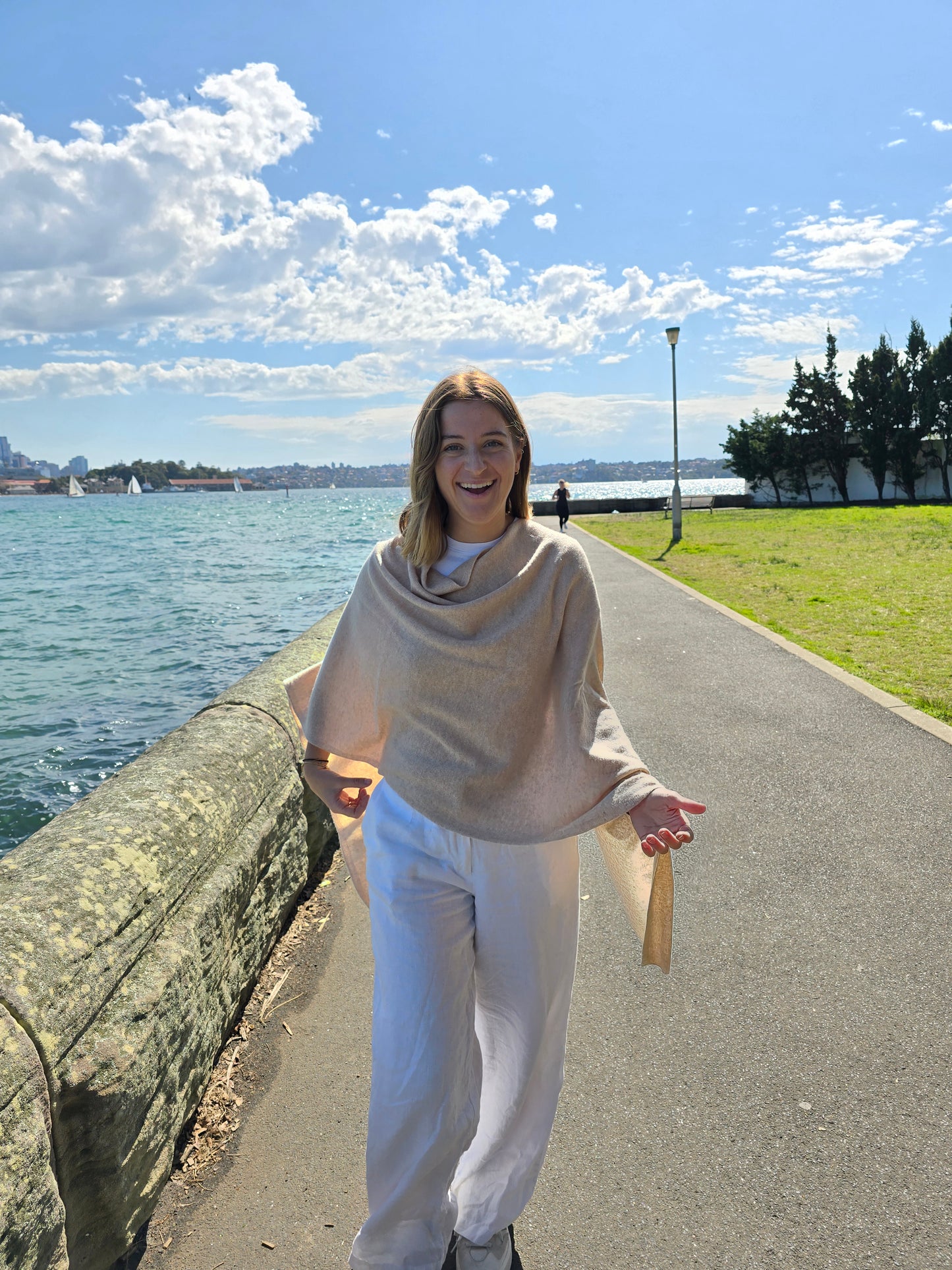 Cashmere Ponchos - Oatmeal