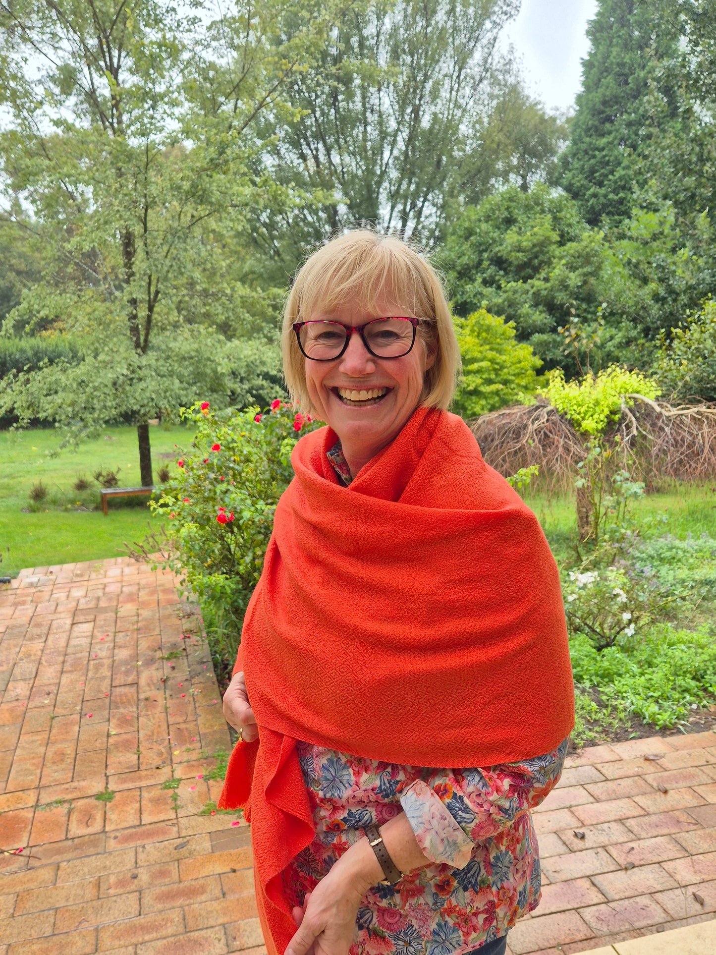 Cashmere Wrap - Orange