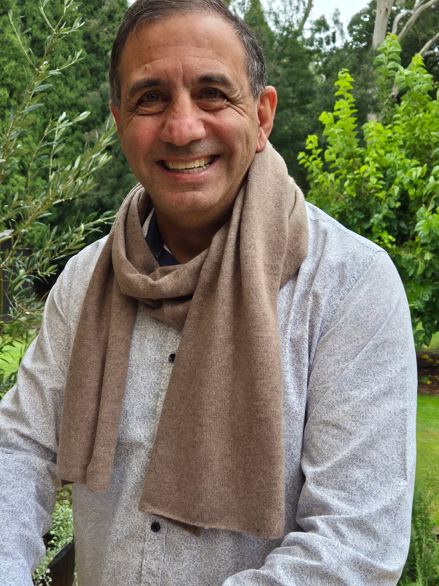 Cashmere Unisex Scarves - Brown