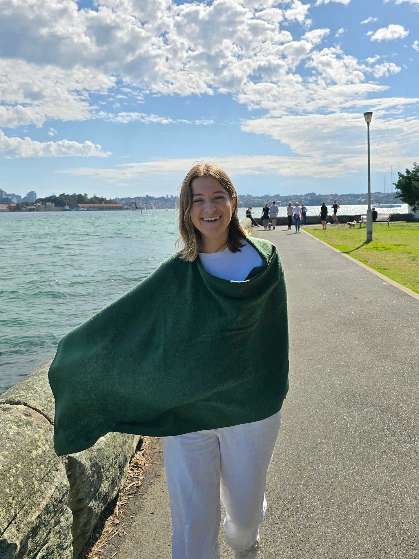 Cashmere Ponchos - Bottle Green