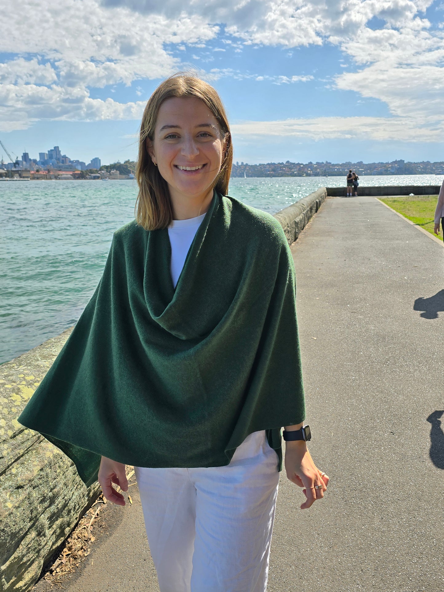 Cashmere Ponchos - Bottle Green