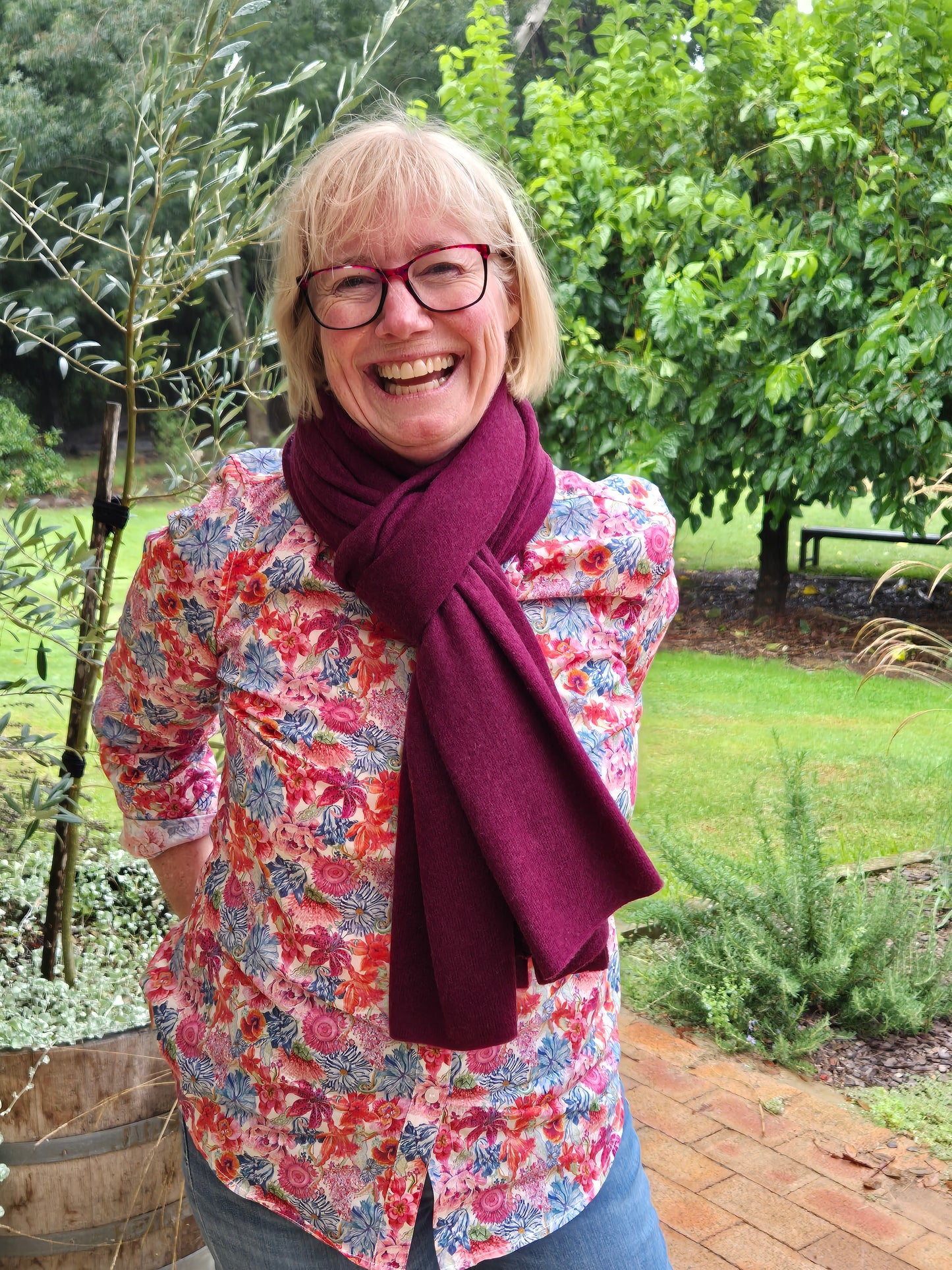 Cashmere Ponchos - Claret