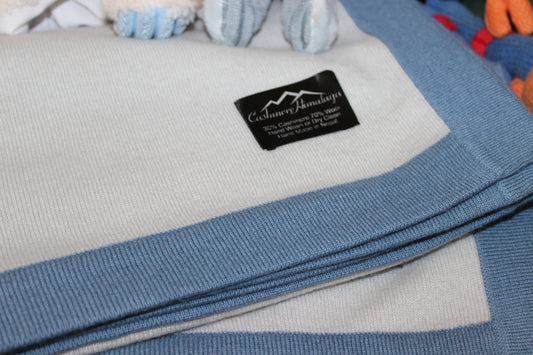 Cashmere Baby Blankets - Slate Blue